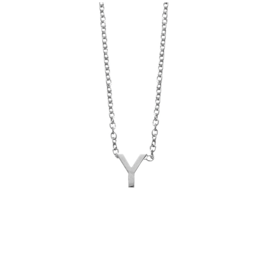 Petite Initial Letter Sterling Silver Necklaces