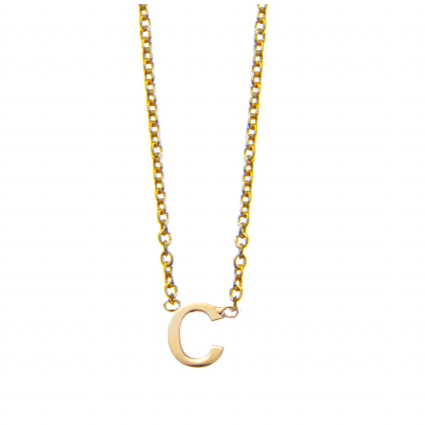 Petite Initial Letter Gold Plated Necklaces