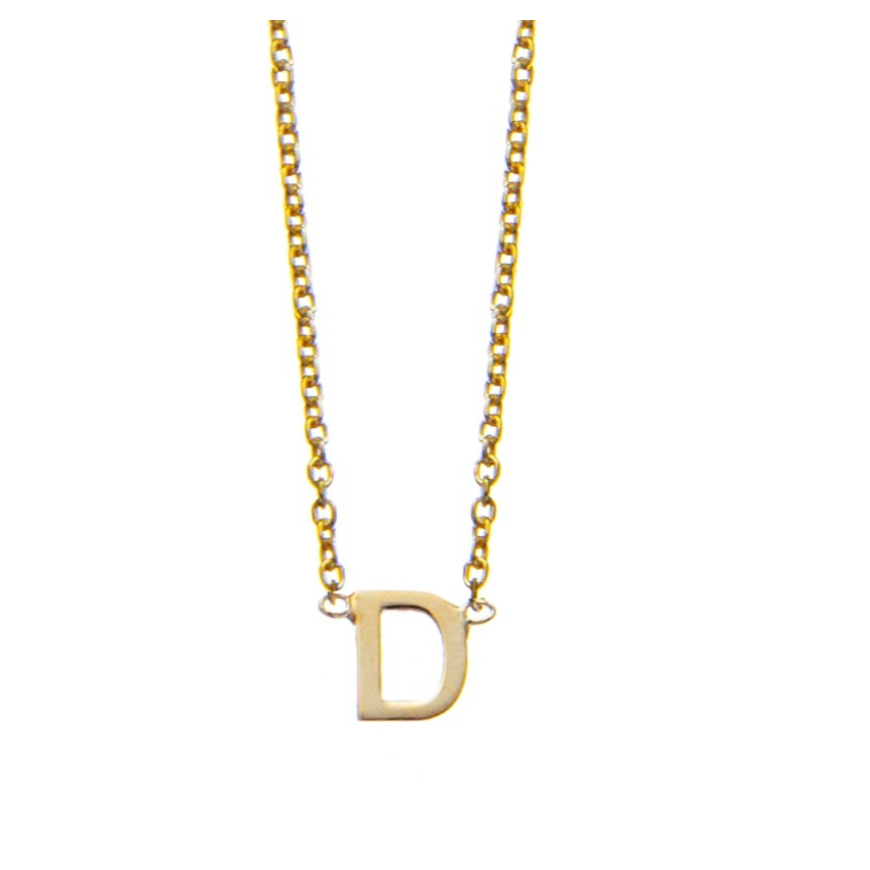 Petite Initial Letter Gold Plated Necklaces