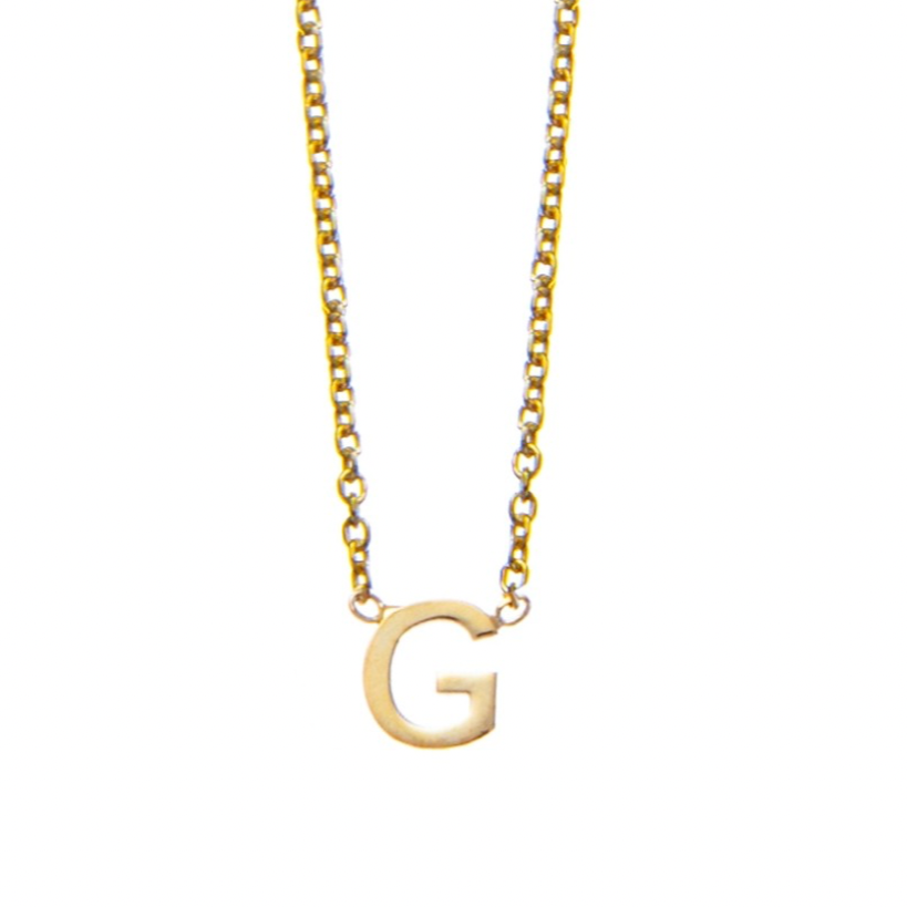 Petite Initial Letter Gold Plated Necklaces