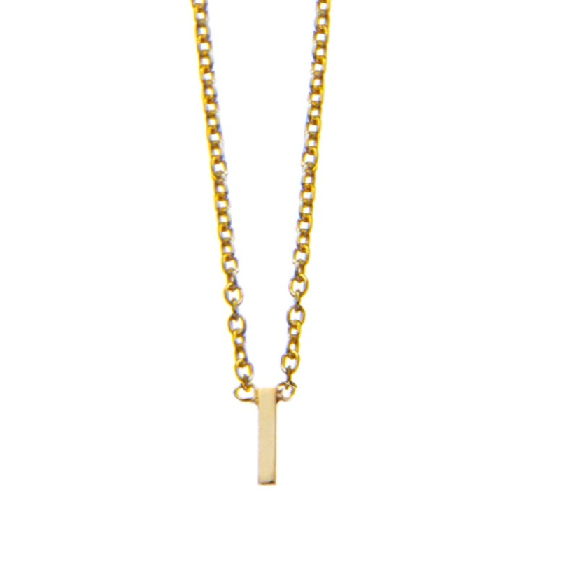 Petite Initial Letter Gold Plated Necklaces