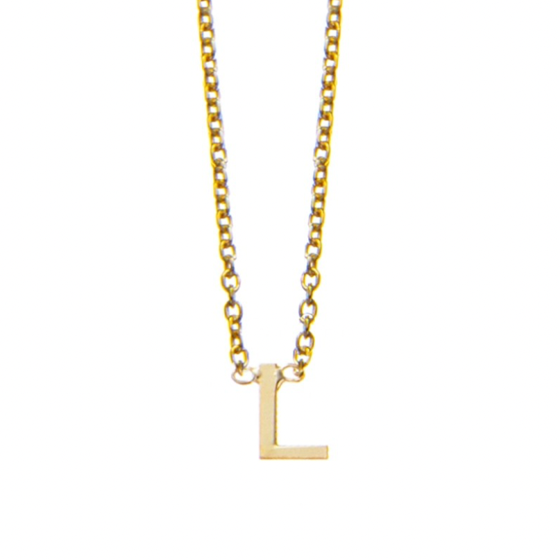 Petite Initial Letter Gold Plated Necklaces