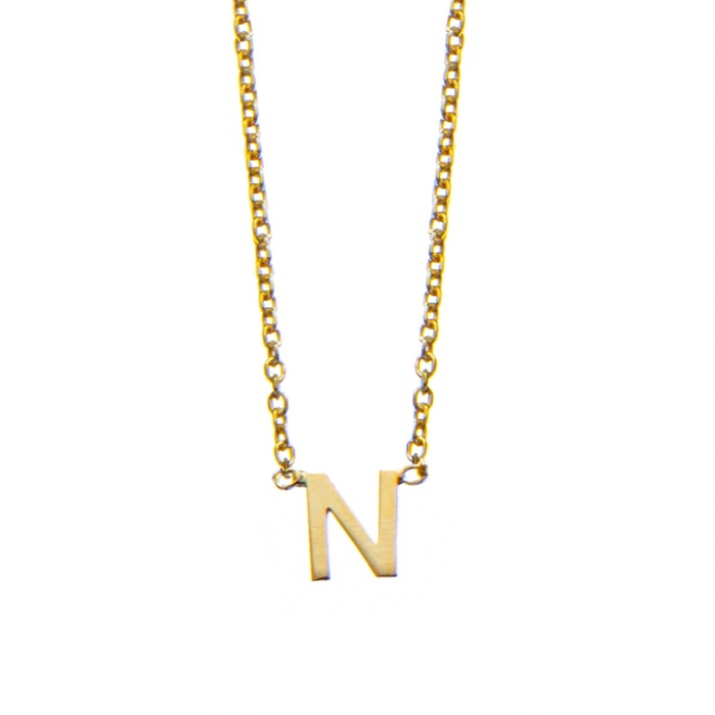 Petite Initial Letter Gold Plated Necklaces