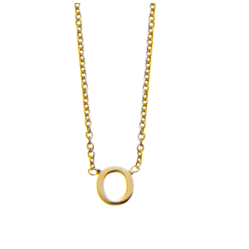 Petite Initial Letter Gold Plated Necklaces