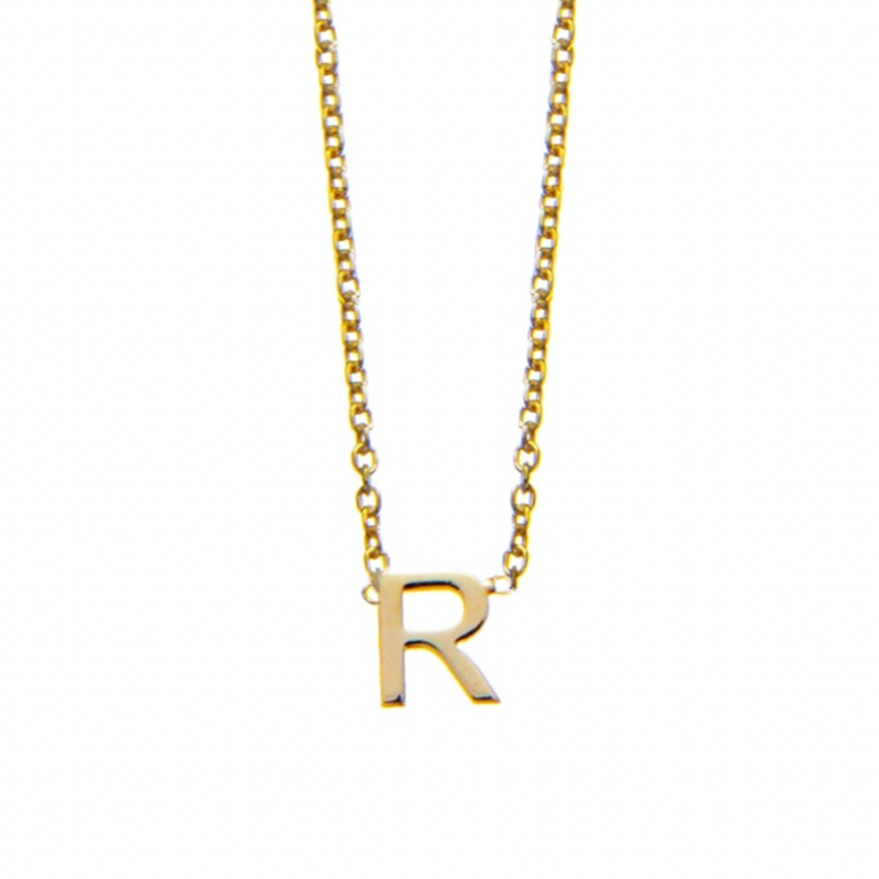 Petite Initial Letter Gold Plated Necklaces