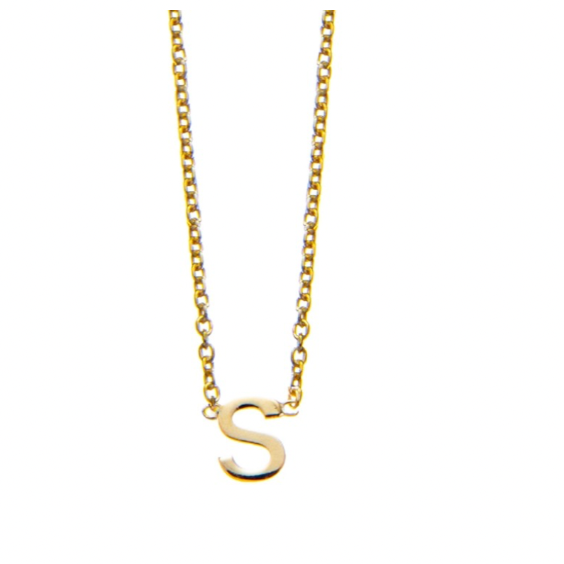 Petite Initial Letter Gold Plated Necklaces