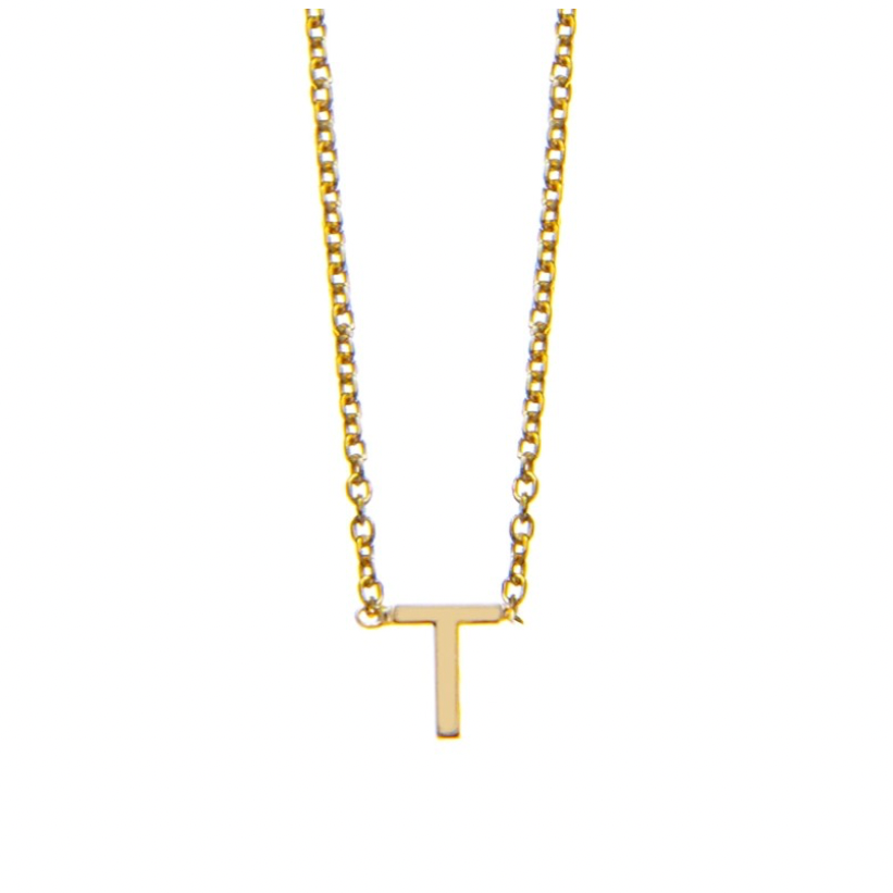 Petite Initial Letter Gold Plated Necklaces