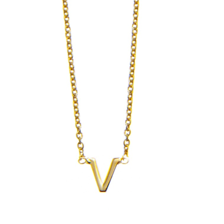 Petite Initial Letter Gold Plated Necklaces