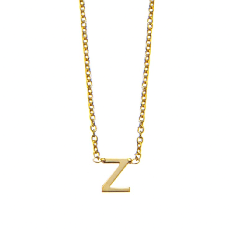 Petite Initial Letter Gold Plated Necklaces
