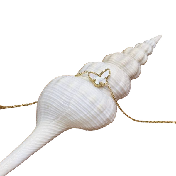 Butterfly MOP Shell Gold - Bracelet, Earring & Necklace