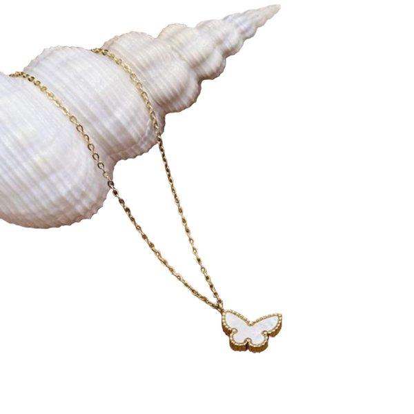 Butterfly MOP Shell Gold - Bracelet, Earring & Necklace