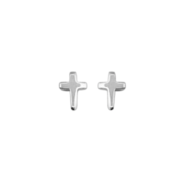 Cross Stud Earrings - 3 colours