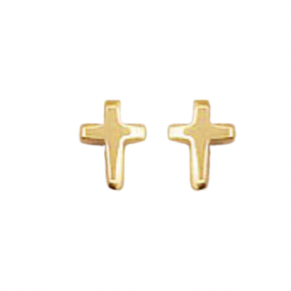 Cross Stud Earrings - 3 colours