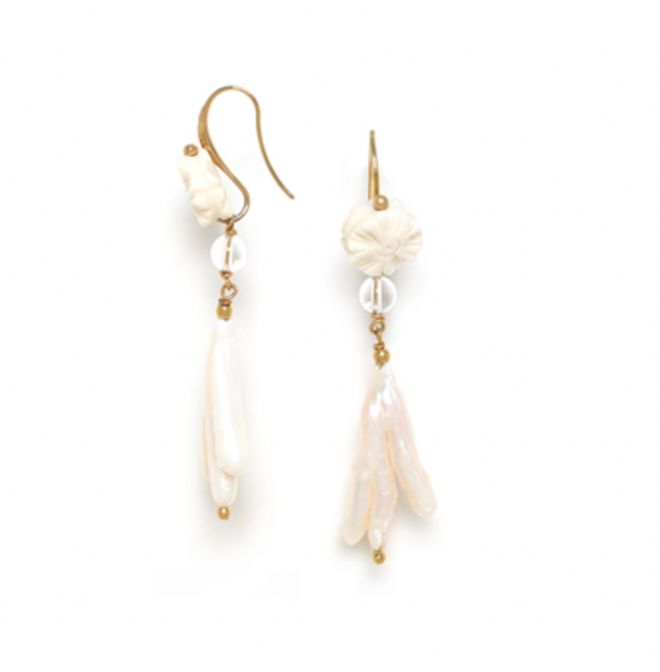 PONDICHERY Fresh Water pearl Hook Earrings