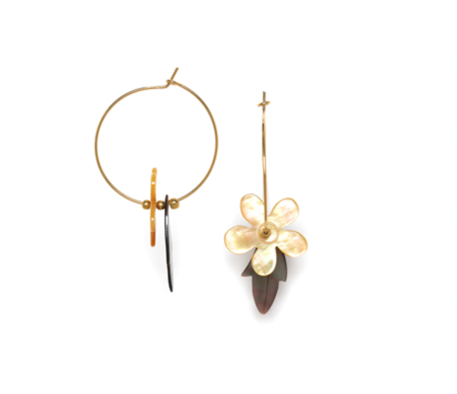 MON JARDIN creole earrings