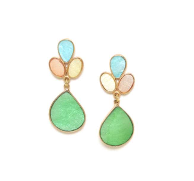 VICTOIRE 3 oval top post earrings