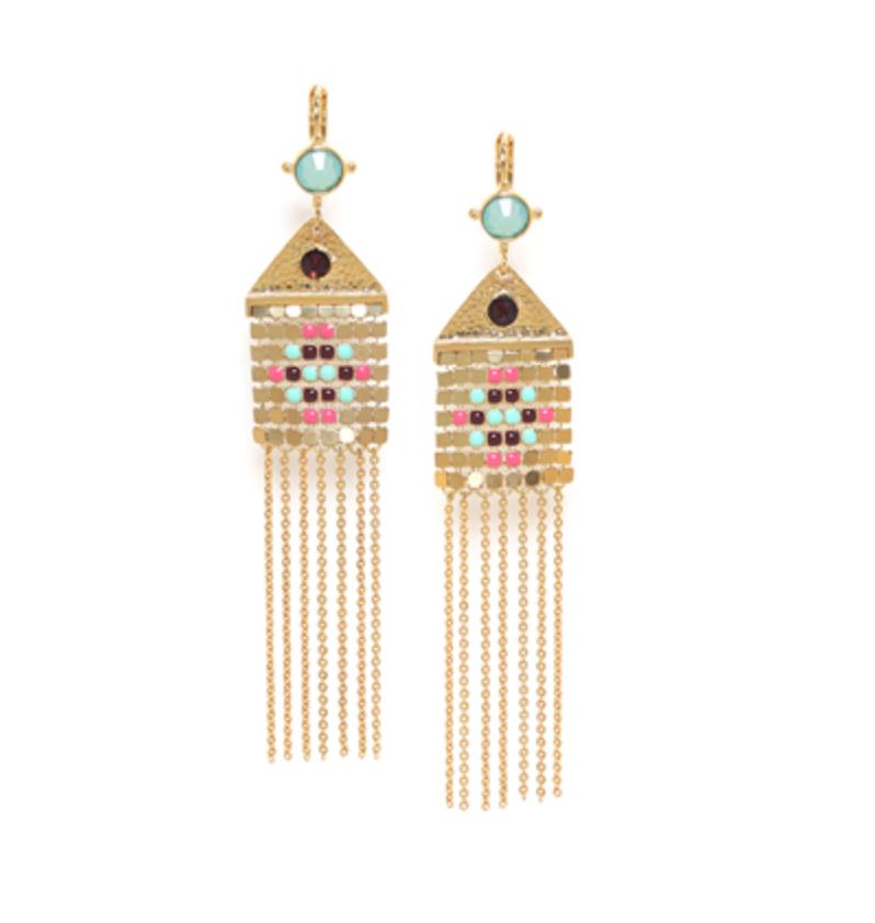 NOEMIE Crystallized French Hook Earrings