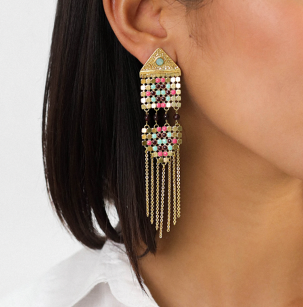 NOEMIE Triangular Post Earrings
