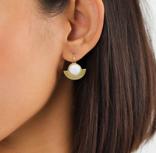 ELLEN Crytallized French Hook Earrings