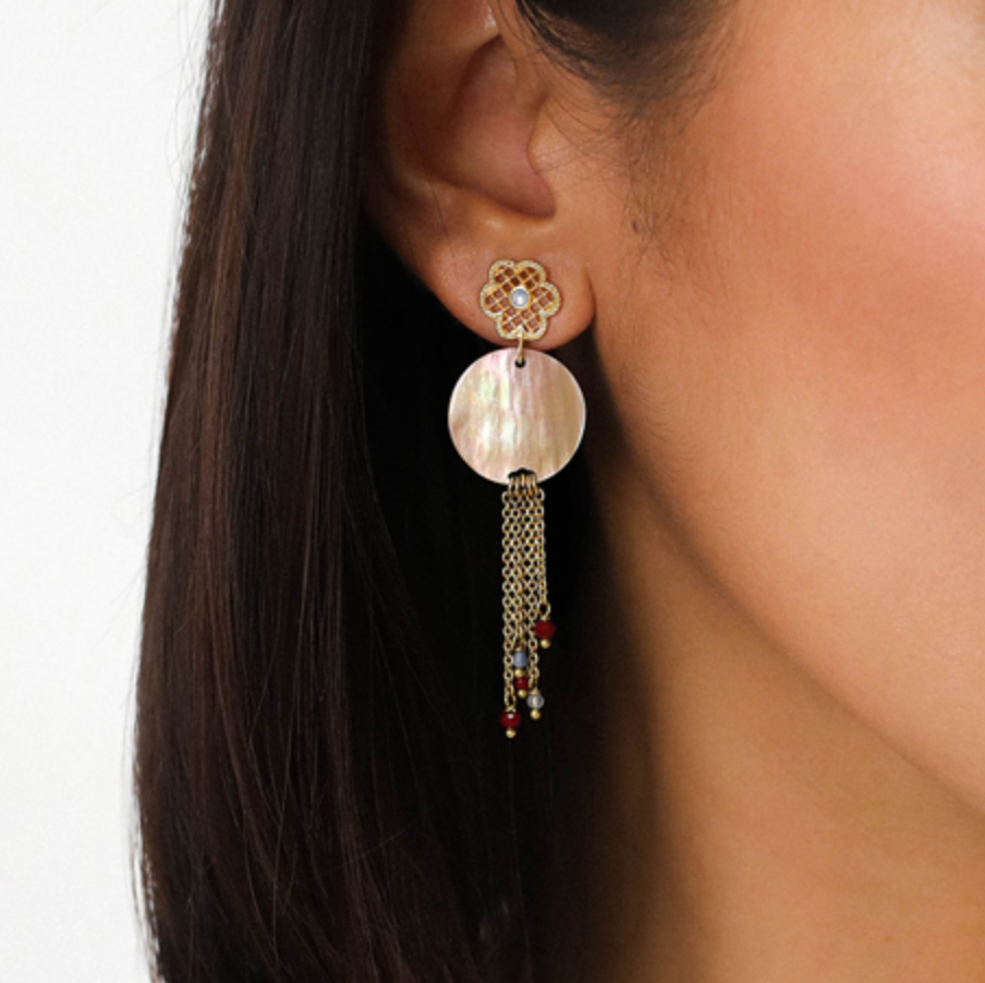 SELENA Open Work Flower Post Earrings