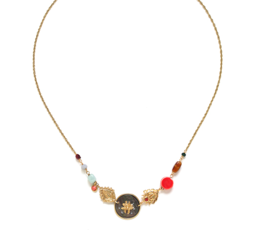 FRIDA Blacklip Disc Short Necklace