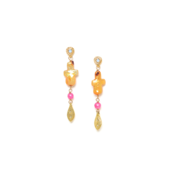 CALI FWP Cross Post Earrings