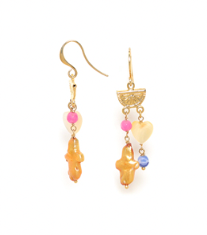 CALI Mini Fan Shape Hook Earrings