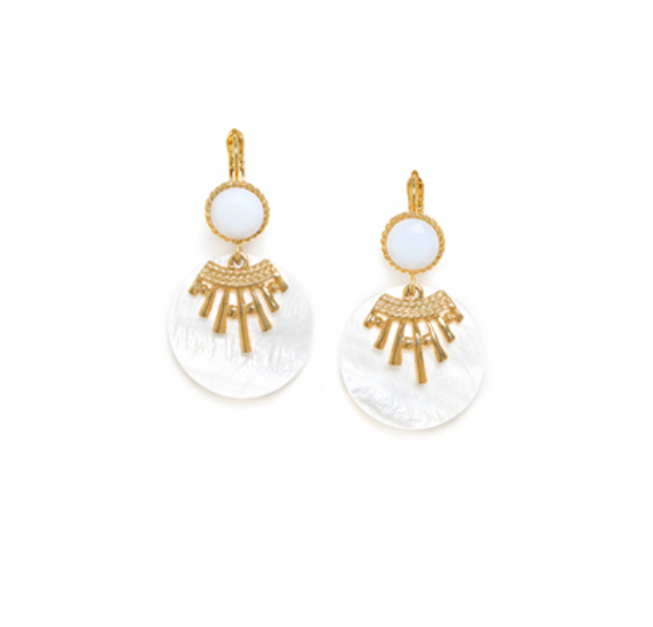 ELLEN Crystallized French Hook Earrings