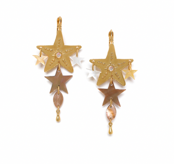 ESTRELLA Star Dangles French Hook Earrings