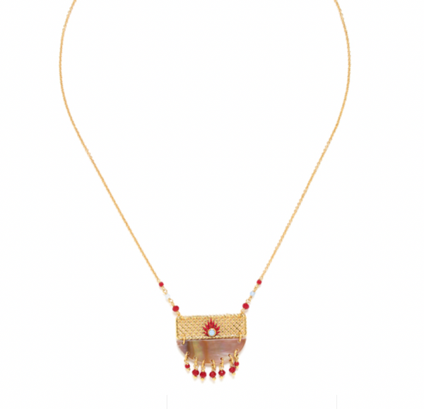 SELENA Semi-Circle Pendant Necklace