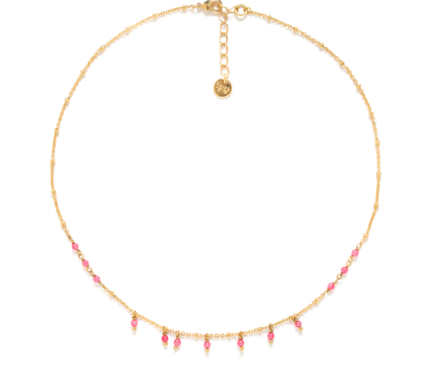 LENA Multi-Dangle Agate Necklcae