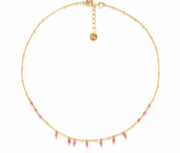 LENA Multi-Dangle Agate Necklcae