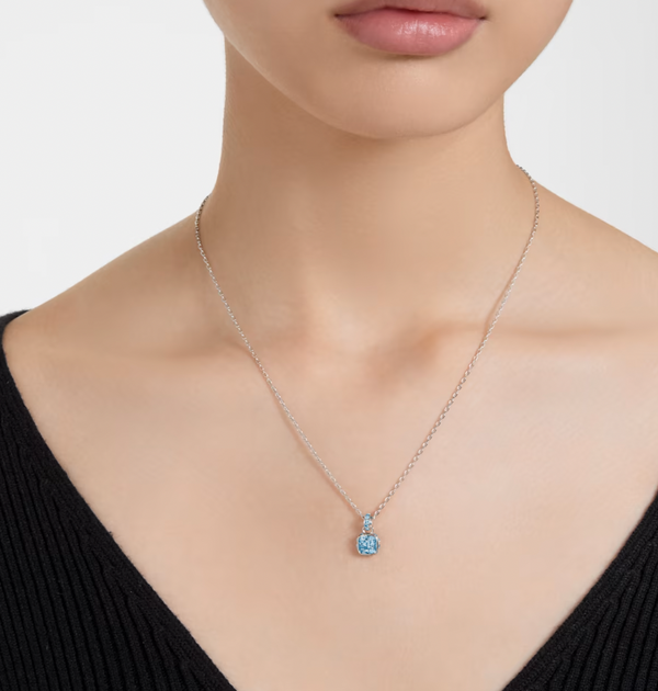 Birthstone: December Blue Square - Necklace & Earrings