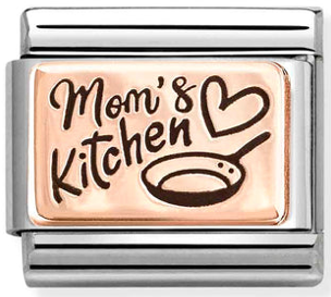 Family - Mom's Kitchen with Black Enamel Rosegold Charm