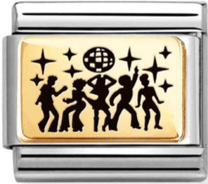 Occasions - Disco with Black Enamel Gold Charm