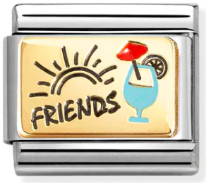 Friends - Cocktails with Friends Gold Charm