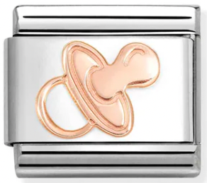 Baby - Pacifier Rosegold Charm