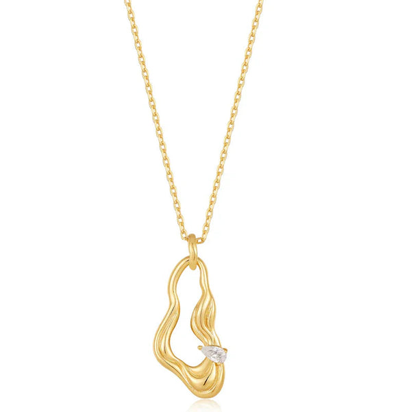 Taking Shape - Twisted Wave Drop Pendant - 2 Colours
