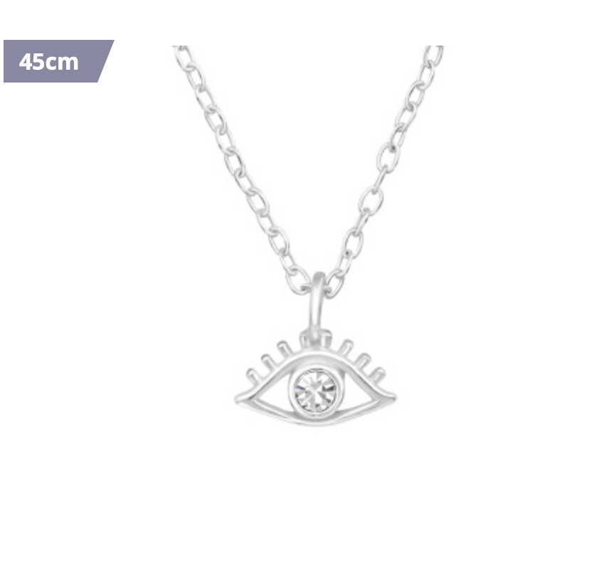 Silver Evil Eye Necklace