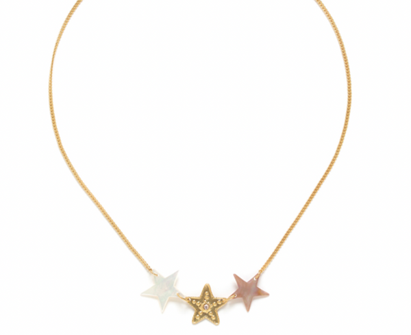 ESTRELLA Three Star Short Necklace