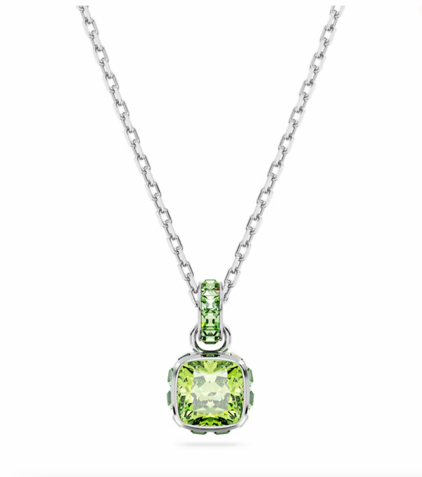 Birthstone August Green Square - Necklace & Earrings