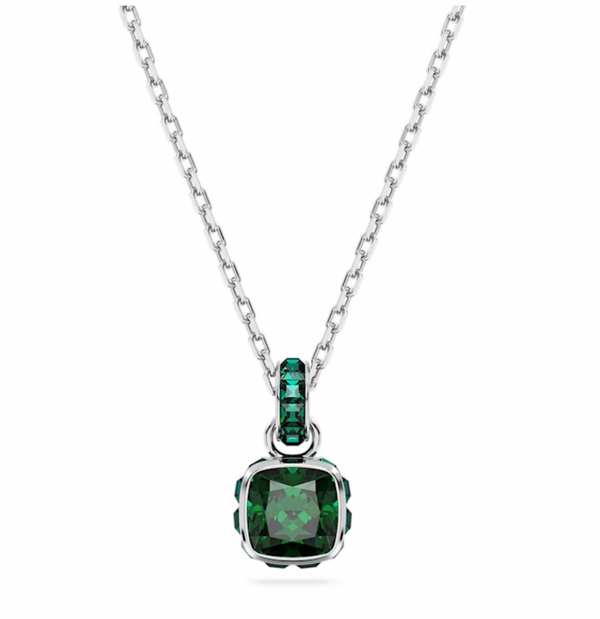 Birthstone: May Green Square Necklace & Earring