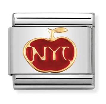 NY Big Apple Gold Charm
