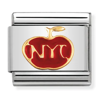 Travel - NYC Big Apple Gold Charm