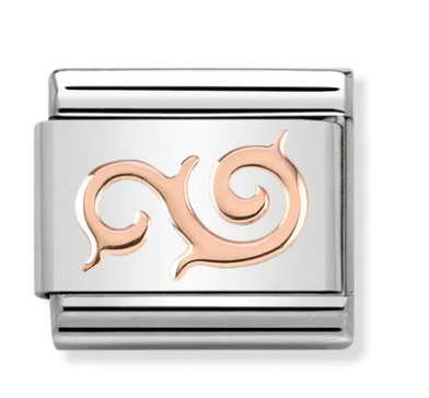 Symbol - Swirl Rosegold Charm