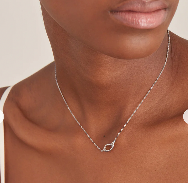 Making Waves - Wave Link Silver Necklace
