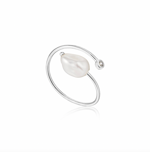 Pearl of Wisdom - Pearl Twist Silver Ring