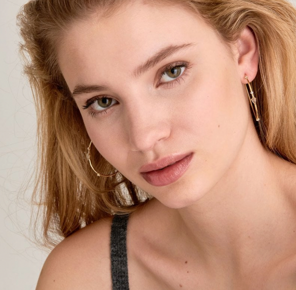 Midnight Fever - Creolen Midnight Gold Hoop Studs