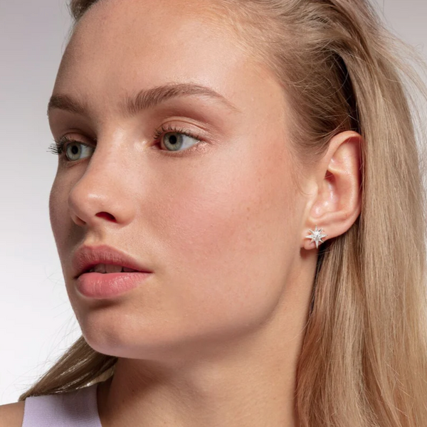 Magic Star with CZ Stud Earrings - 2 colours
