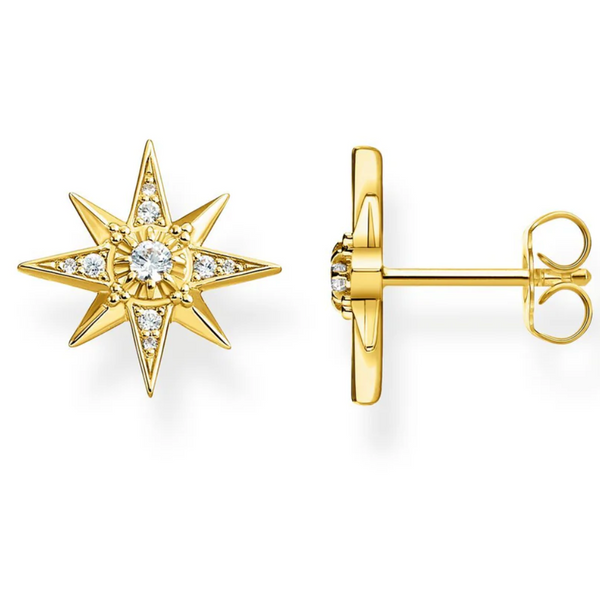 Magic Star with CZ Stud Earrings - 2 colours